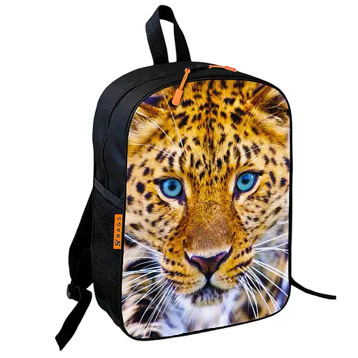 Рюкзак шкільний дитячий 36х27см з принтом леопарда для хлопчика/дівчинки (00671)