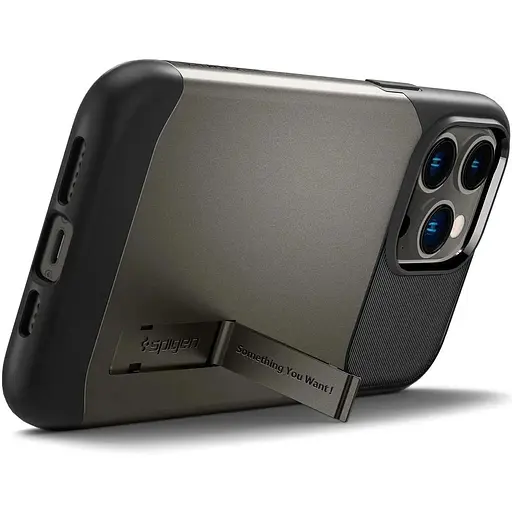 Оригинальный противоударный чехол Spigen Slim Armor (MagFit) MagSafe для iPhone 14 Pro Max (6.7") Gunmetal (ACS04646) - фото 3