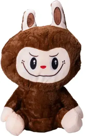 Детский набор Игрушка плед Лабуба коричневый, мягкая игрушка с пледом для детей - фото 2