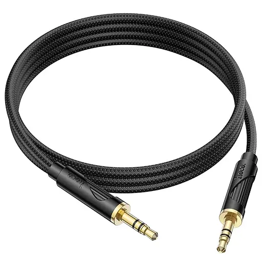 Аудіо кабель Aux Hoco UPA30 Friend (1m) Black - фото 3