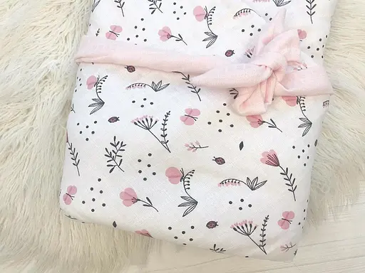 Мусліновий плед-конверт Moontime "Квіточки" - фото 2