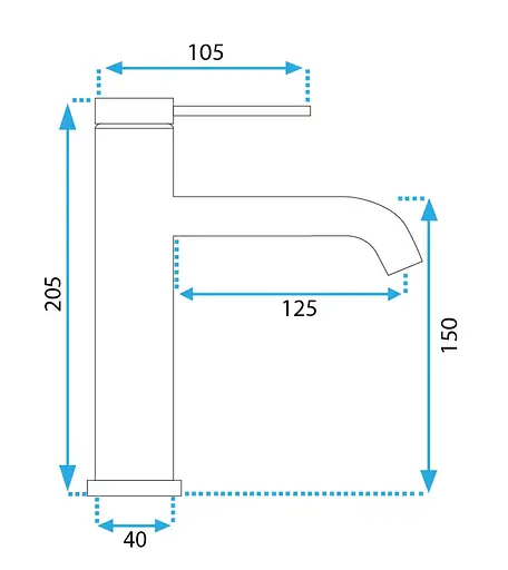 Смеситель для умывальника Rea Clif nickel brushed низкий REA-B5324 Никель - фото 4