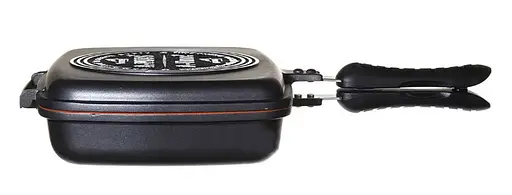 Качественная универсальная алюминиевая сковорода-гриль A-Plus 32см антипригарная для гриля и жарки - фото 2