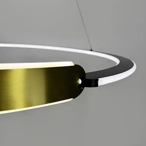 Подвесная люстра в латунно-черном корпусе кольца Ø 80 см Ст. MJ303-800 AB | Line F - фото 5