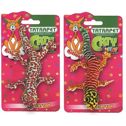 Игрушка для кошек TatraPet Caty Funny плюшевая ящерица в ассортименте 16 см 