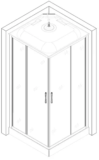 Душевой бокс Bravo квадратный Nida L90GBB (L90B) (4уп.), Черный матовый, прозрачный, Черный матовый - фото 8