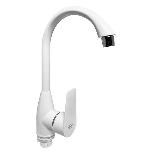 Смеситель для кухни Solone LAP4-C030 однорычажный пластик Белый 30412 - фото 1