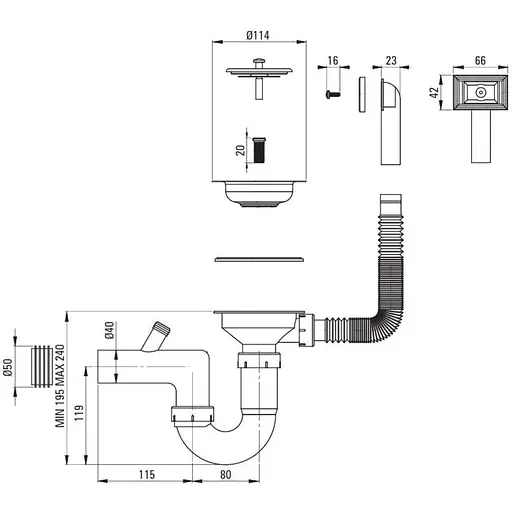 Кухонна мийка Deante Doppio ZENB 0113 - фото 4