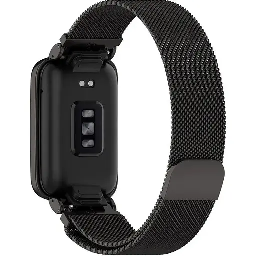 Ремешок-бампер DK для Xiaomi Mi Band 7 Pro Metal Milanese Loop Magnetic (black) - фото 2