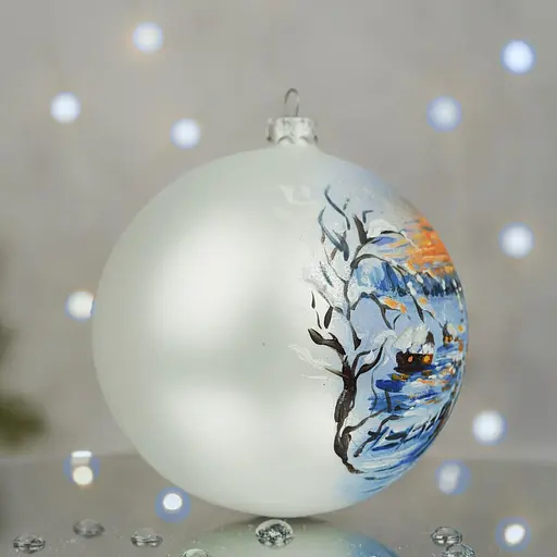 Ялинкова прикраса Санта Шоп Різдвяні колядники скло (4820001179873) - фото 2