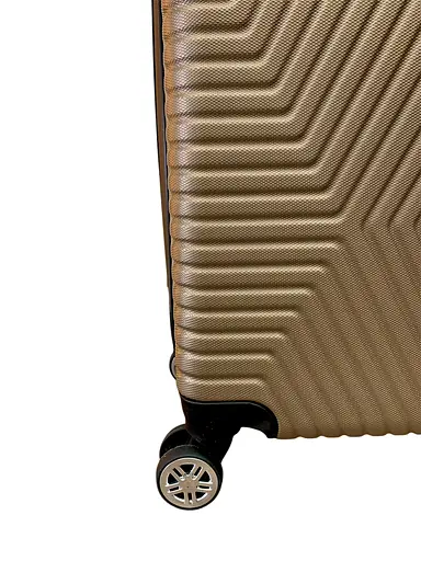 Чемодан Маленький (S) Поликарбонат На 4-х Двойных Колесах 50л POLO ПК005-S Золотой - фото 3