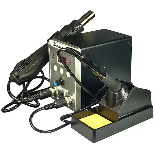 Паяльная станция Sumsour 8586 фен, паяльник, цифровая индикация - фото 1