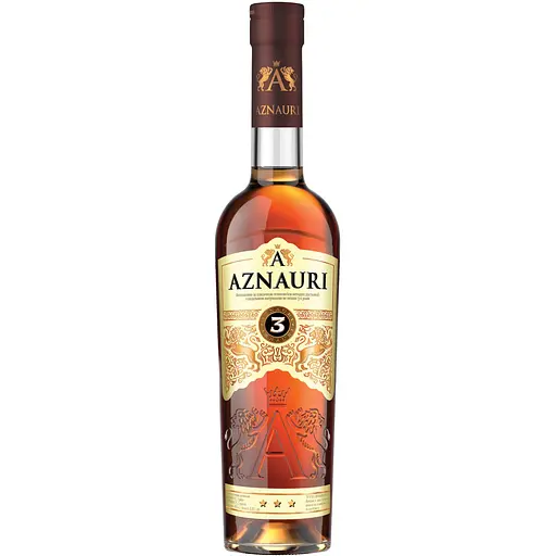 Бренди Украины Aznauri 3 звезды, 40%, 0,35 л (878245) - фото 1
