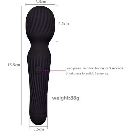 Вибратор 10 режимов вибрации ребристый клиторальный силикон USB зарядка чёрный - фото 5