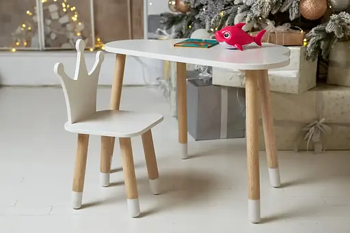 Дитячий столик Хмара та стільчик Корона біла - фото 5