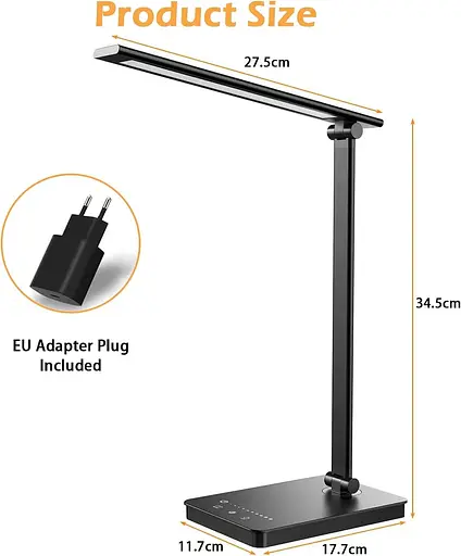 Светодиодная настольная лампа 5 цветов и 10 уровней яркости - фото 5