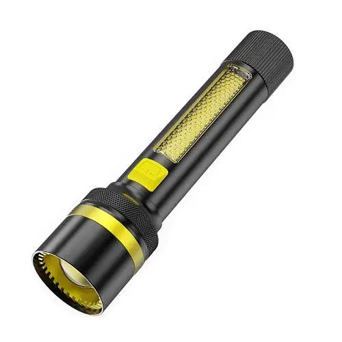 Фонарь 24094 белый лазерный светодиод PM10-TG+COB белый, красный Li-Ion аккумулятор ЗУ Type-C zoom Черный - фото 6