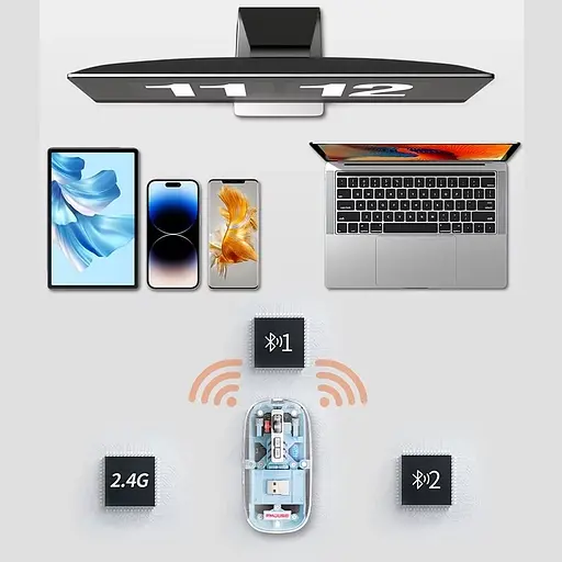 Беспроводная мышь FMouse M133 2.4 ГГц RGB (аккумуляторная) - фото 4