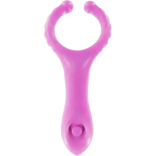 Эрекционное кольцо Toy Joy Vibrating Clit-stim C-ring 10 см розовый