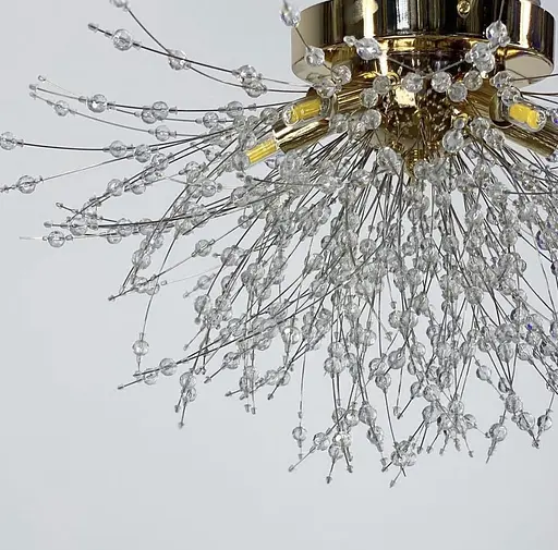 Пухнастий стельовий світильник-кульбаба в золоті | Арт. AS 155/550 C GD | Line F - фото 2