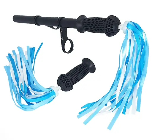 Ленты в руль детского велосипеда / самоката атласные голубые (G00010531) - фото 2