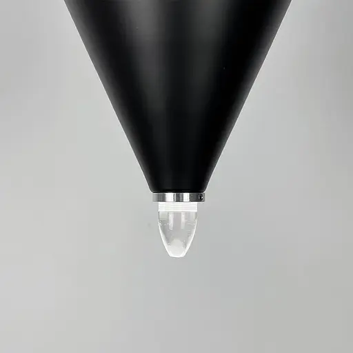 Чорний підвісний світильник із подвійним конусним дизайном Ø 17х40 см | Line F | Арт. MJ347/2 BK - фото 4