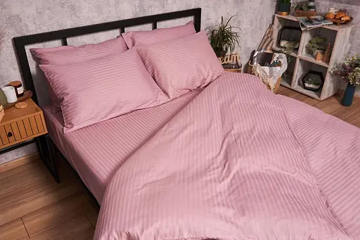 Комплект постельного белья Moon&Star Satin Stripe Stripe Candy полуторный евро 160х220 наволочки 2х40х60 - фото 3