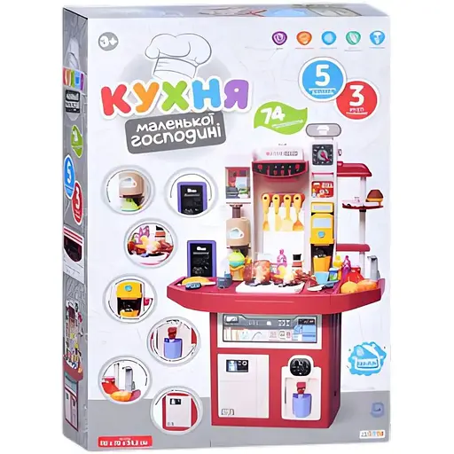 Ігрова кухня Limo Toy M 6011 I UA з водою, паром і 74 аксесуарами - фото 2