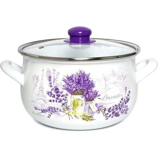 Кастрюля Gusto GT-T-124-L Лаванда 16 см 2.1 л (96028) - фото 2