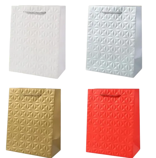 Подарочный пакет картонный, 200 г/м², Абстракция, 31x42x12 см, 4 шт. в упаковке (в ассортименте) bl2501-9