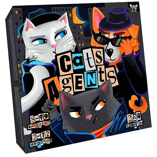 Развлекательная настольная игра Cats Agents Danko Toys G-CA-01-01 рус - фото 1