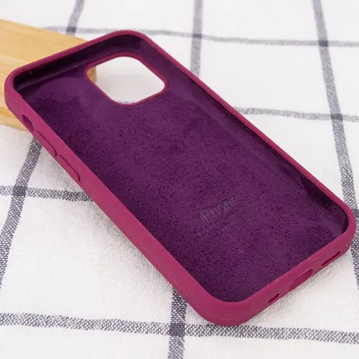 Чохол Silicone Case Full Protective (AA) для Apple iPhone 13 (6.1) Бордовий / Maroon - фото 2