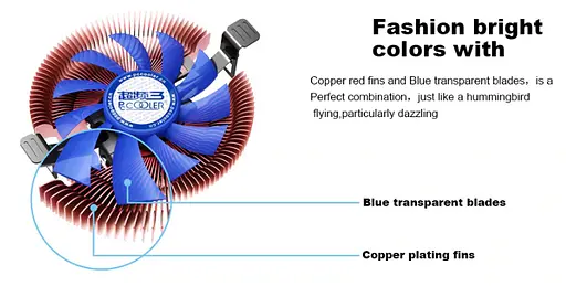 Кулер процессорный Pccooler E86 для Intel LGA775/1155/1156 и AMD AM2, 3-pin, RPM 2700±10 - фото 3