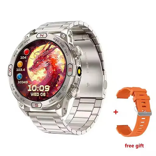 Чоловічий смарт-годинник Smart Watch KC86 з AMOLED дисплеєм підтримкою дзвінків і 2 змінними ремінцями в комплекті - фото 2