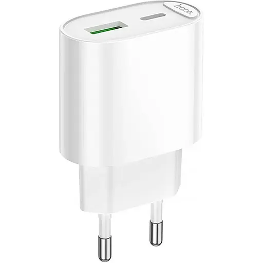 Мережевий зарядний пристрій Hoco C109A Fighter 20W White (784810) [122580] - фото 1