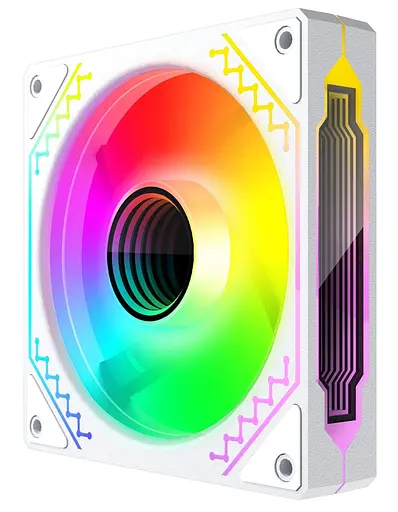 Вентилятор Coolmoon 120мм CM-W12-W Reverse (CM-W12-W-R) White - фото 1