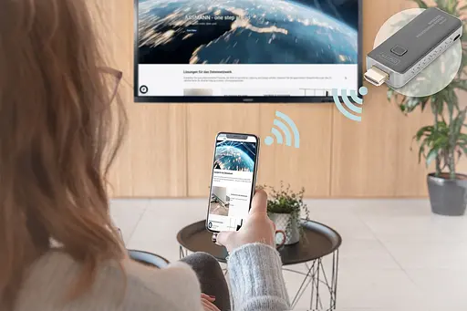 Digitus Система для презентаций Click & Present Mini - Wireless Collaboration System HDMI, 1xTX, 1xRX - фото 6