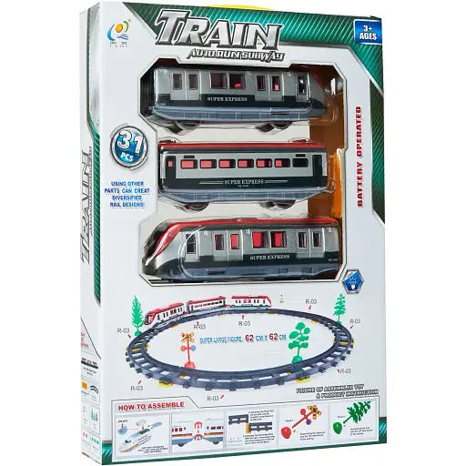 Игровой набор Lixin Железная дорога с поездом 31 элемент (2937A) - фото 7