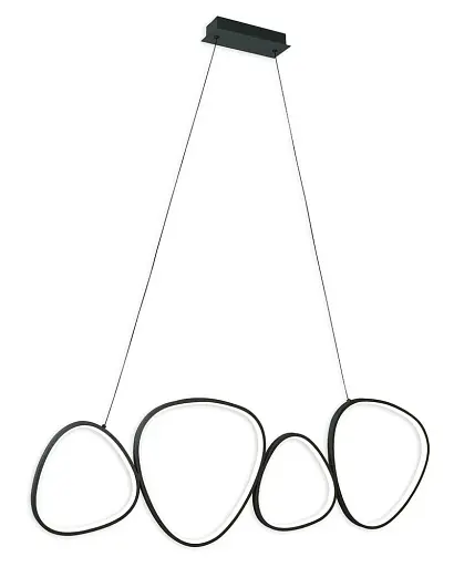 Подвесной светильник, люстра Goldlux 334046 Petra LED 1x48W 4000K 7400Lm IP20 черный - фото 1