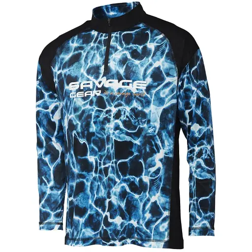 Реглан Savage Gear Marine UV Long Sleeve Tee XL Sea Blue