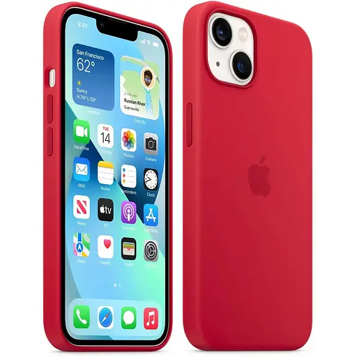 Оригинальный силиконовый чехол Apple Silicone Case MagSafe для iPhone 13 Red MM2C3ZE/A - фото 8