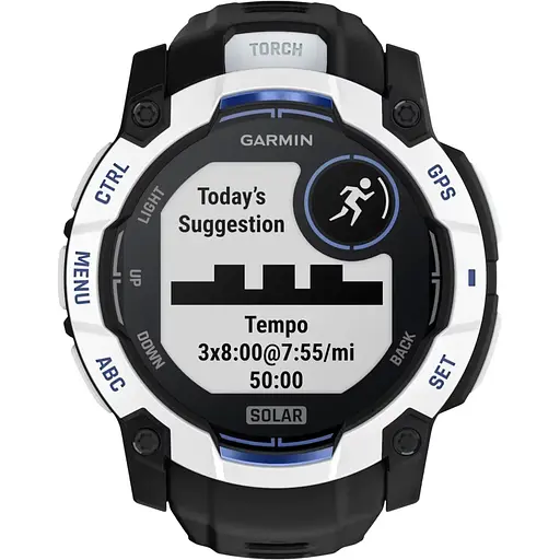 Смарт-годинник Garmin Instinct 3 Solar 50mm Whitestone with Black Band (010-02935-03) [156742] - фото 2