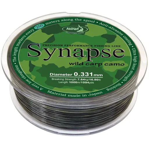 Волосінь Katran Synapse Wild Carp Ca мo 1000 м (dark ca мo) 0.331 мм 16.8 lb