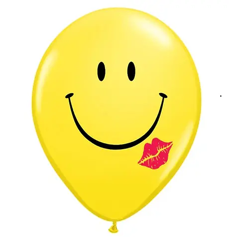 Шарик воздушный латексный с принтом 30 см (25) Smile, IDEA7-PB-33