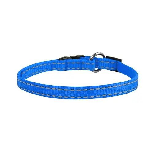 Ошейник "Dog Extreme" из нейлона регулируемый (ширина 10мм длина 20-30см) голубой - фото 3