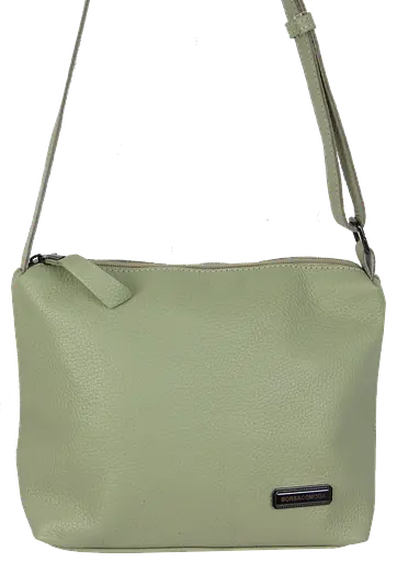 Женская кожаная наплечная сумка Borsacomoda салатовая sum0028728 - фото 4