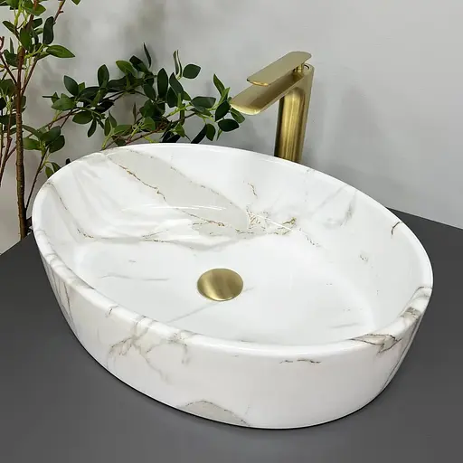 Умивальник VBI Cefalu aiax накладний VBI-015401, Мармур - фото 1