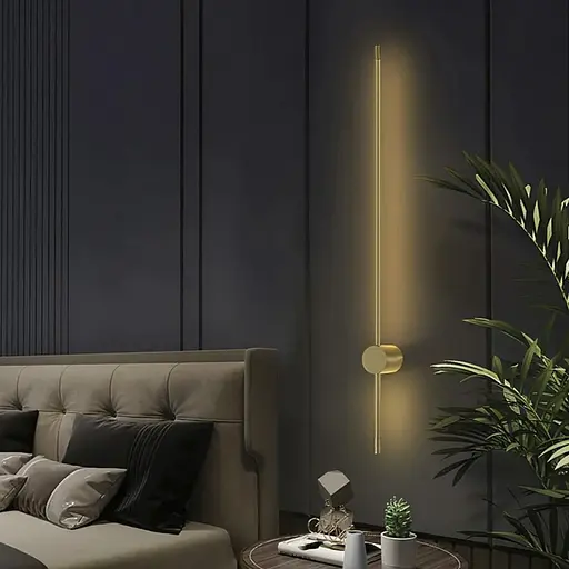 Сучасне лінійне бра в латунному каркасі довжиною 100 см Арт. WJ 014/1000 AB Line F - фото 1