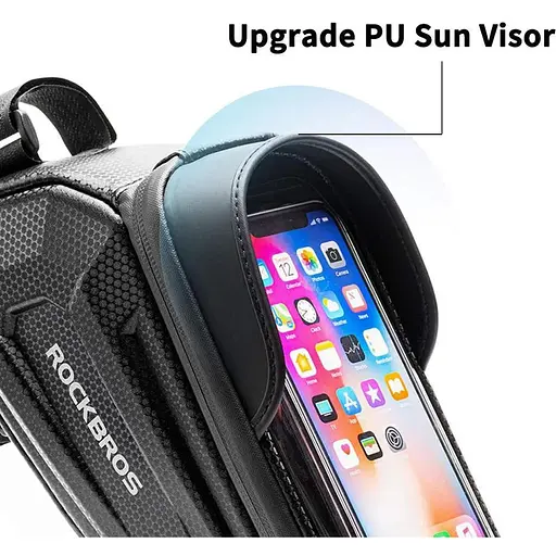 Велосумка RockBros на раму водонепроницаемая с сенсорным экраном 1.7 л - фото 6