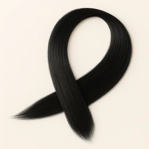 Пасмо прямих термостійких волосків на шпильці 60 см Брюнет - фото 1